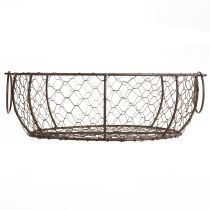 položky Drátěná miska na košík s uchem Hnědá Ø35/30/25cm Sada 3 ks