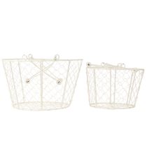 položky Dekorativní drátěné koše jako dekorativní řešení pro kreativní zahradní design, 30 cm, 1 sada