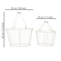 položky Dekorativní drátěné koše jako dekorativní řešení pro kreativní zahradní design, 30 cm, 1 sada