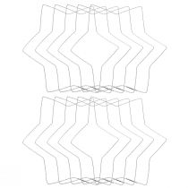 položky Drátěná hvězda vlna prsten drátěné hvězdy na věnce 30cm 10 ks