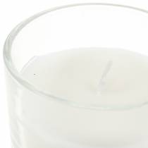 Vonná svíčka ze skla vanilková bílá Ø8cm V10,5cm