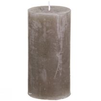 položky Jednobarevné svíčky hnědé sloupové svíčky 50×100mm 4 ks