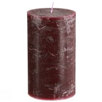 položky Jednobarevné svíčky Burgundské sloupové svíčky 70×120mm 4 ks