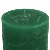 položky Jednobarevné svíčky tmavě zelené 70x120mm 4ks