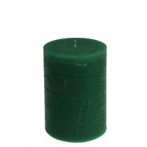 Jednobarevné svíčky tmavě zelené 85x120mm 2ks