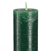 položky Jednobarevné svíčky tmavě zelené tyčinkové svíčky 34x300mm 4 ks