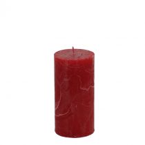 položky Jednobarevné svíčky tmavě červené 50x100mm 4ks