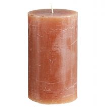 položky Jednobarevné svíčky karamelové sloupové svíčky 70×120mm 4 ks