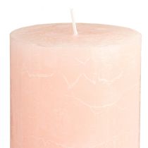 položky Světle růžové sloupkové svíčky 85×120 mm, sada 2 kusů – Elegantní voskové svíčky pro romantickou dekoraci