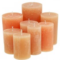 Barevné svíčky Orange Peach Různé velikosti