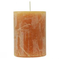 položky Jednobarevné svíčky žluté Rustic Safe Candle 80×110mm 4ks