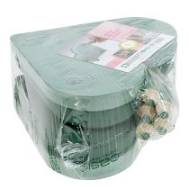 položky Květinové pěnové srdce s click systémem zásuvný materiál zelený 20cm 2 kusy