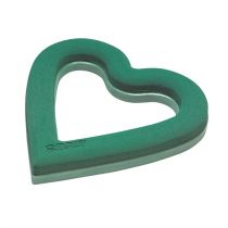 položky Květinové pěnové srdce otevřené zásuvný materiál zelená 38cm 2 kusy svatební dekorace