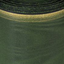 položky Elegantní tmavě zelená moaré stuha na věnec, 125 mm se zlatým perleťovým okrajem, smuteční stuha, svatební dekorace, mašle