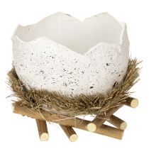 položky Velikonoční miska hnízdo ve tvaru vajíčka k jarní dekoraci 11cm 4ks