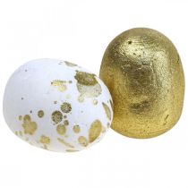 Polystyrenová vajíčka Polystyrenová kraslice dekorace z bílého zlata 3cm 32 kusů