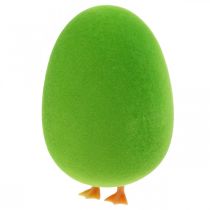 Vajíčko Velikonoční dekorace s nožičkami Velikonoční dekorace vajíček vaječná zelená H13cm 4ks