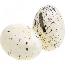 Deko vajíčko s pírkem Umělá kraslice Velikonoční dekorace V6cm 6 kusů