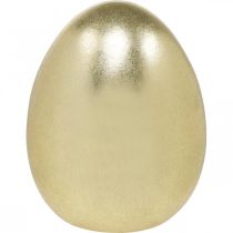 Keramické vajíčko zlaté, ušlechtilá velikonoční dekorace, dekorativní předmět vajíčko metalíza V16,5cm Ø13,5cm