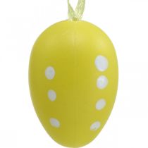 položky Mini velikonoční vajíčko na zavěšení tečkované žluté, červené, oranžové V4cm 24 ks