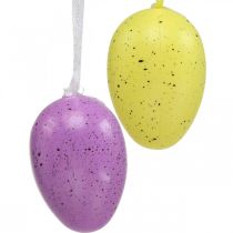 Velikonoční vajíčko na zavěšení plastové vajíčko různé barvy H6cm 12 kusů