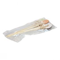 položky Květinová zátka Velikonoční dekorace dřevěné vajíčko se zajíčkem barevné 5×7cm 12 ks