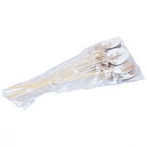 položky Květinová zátka Velikonoční dekorace dřevěné vajíčko se zajíčkem přírodní 5×7cm 12 ks