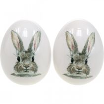 Dekorativní motiv králíka stojícího na vajíčku, velikonoční dekorace, králík na vejci Ø8cm V10cm sada 4 ks