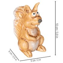 položky Figurka sedící veverky pro podzimní dekoraci, 10 cm