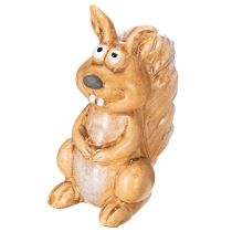 položky Figurka sedící veverky pro podzimní dekoraci, 10 cm