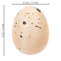 položky Dekorativní velikonoční vajíčka s kropenatým povrchem pro jarní aranžmá, 3 cm, 24 kusů