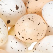 položky Dekorativní velikonoční vajíčka s kropenatým povrchem pro jarní aranžmá, 3 cm, 24 kusů