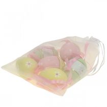 položky Velikonoční vajíčka na zavěšení ozdobná vajíčka barevná Ø4cm V6cm 6 ks