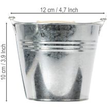 položky Kbelík Ø12cm V10cm 8ks. Zinek, lesklý