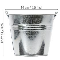 položky Kbelík Ø14cm V12cm 6dílný. Zinek, lesklý