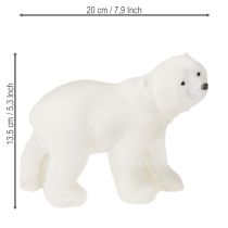 položky Dekorativní figurky ledních medvědů stojící a sedící bílé 16/20cm 3ks