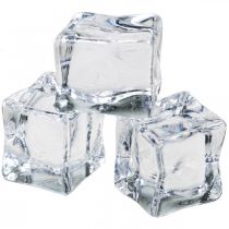 Umělé kostky ledu dekorativní led průhledné 2,5×3×2,5cm 12ks