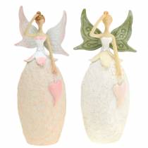 Deco figurka skřítka bílá 12cm 2ks