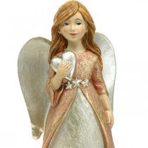 položky Figurka anděla anděl strážný Vánoční anděl se srdcem V19cm 2ks