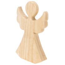položky Dřevěná dekorační figurka anděla ze světlého přírodního dřeva, vánoční dekorace, 30 cm