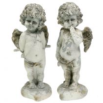 Dekorativní anděl Cupid se srdcem 25cm 2ks