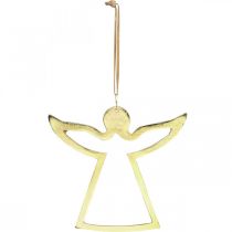 položky Kovové přívěsky, ozdobní andělé, zlatá adventní dekorace 15 × 16,5 cm