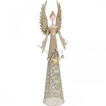 položky Dekorativní figurka anděla s girlandou vánoční kov 13 × 8,5cm V40cm