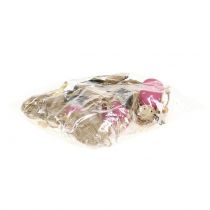 položky Dřevění andílci na zavěšení šedý, růžový 7,5cm 6 ks