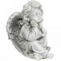Postava anděla malý hrob dekorace zahradní postava šedá H9cm 3ks