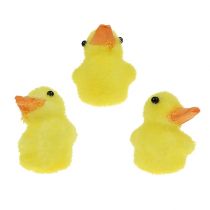 Kachna mini 4cm vločkovaná žlutá 12ks