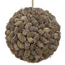 položky Dekorativní koule z olšového kužele k zavěšení, bílá, 20 cm