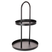 položky Kovový dvoupatrový kulatý dekorativní podnos 58 cm