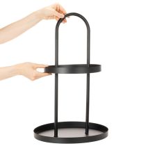položky Kovový dvoupatrový kulatý dekorativní podnos 58 cm