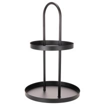 položky Kovový dvoupatrový kulatý dekorativní podnos 58 cm